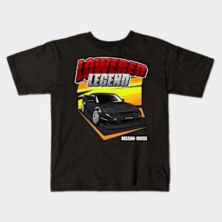 JDM LEGEND NISSAN 180SX-BLACK Kids T-Shirt